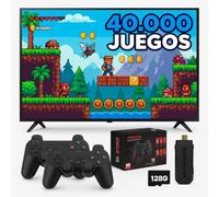 Consola Retro Arcade con 40.000 Juegos y 128 GB - Game Stick: PS1, PSP, NeoG,GBA,N64,SuperN, MegaD,etc - Videoconsola Retro Game Console - 2 Mandos Inalambricos 2 Jugadores - HDMI Compatible con 4K