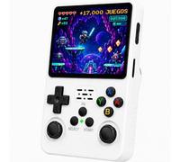 Consola Retro Portatil con 20.000 Juegos - Versión 2025- Mini Consola Arcade - Juegos de PS1, PSP, N64, NDS, SuperN, GameB, GBA, NeoG, etc. - Pantall HD 3.5' 640 * 480 - Rechace Imitaciones (Blanco)