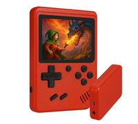 Consola Retro portátil con 400 Juegos clásicos. Consola Retro para niños y Adultos con Pantalla a Color de 3” y Compatible con conexión a TV. Consola de Videojuegos portátil Retro Arcade Color Rojo