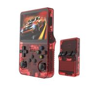 Consola Retro Portátil R36S 2025 (Actualizada) - | 3.5” Pantalla HD | Compatible con PS1, PSP, N64, GBA, NeoGeo y Más | Mini Arcade Portátil para Juegos Clásicos(Red)