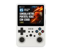 Consola Retro R36S Portátil 128GB - 15.000+ titulos, Sistema Operatio ArkOS, Pantalla IPS 3.5", Multiples Sistemas incluidos, Batería 8h, Compatible con Multijugador Online