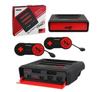 Consola RetroTrio SNES/NES/Genesis, Color Rojo/Negro + 2 Mandos
