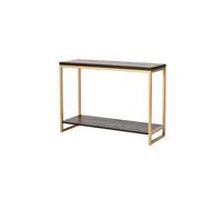 Consola seville, de color negro y latón, de estilo moderno, mide 78x110x40 cm y tiene 1 estante