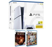 Consola Sony Playstation 5 - PS5 Slim Estándar 1TB/ Incluye Mando Dual Sense y Juego GTA V + Mafia: The Old Country/ Chassis E