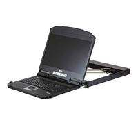 Aten CL3800 Consola LCD KVM de Doble Rail para Rack 19" 18.5" Full HD 1920x1080 HDMI DVI VGA con Teclado y Touchpad
