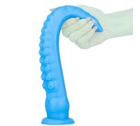 Consolador anal con tentáculo de pulpo suave, tapón anal extralargo azul con ventosa, consolador de silicona con forma de animal, estimulación de la próstata, masturbación, pene, juguete sexual(45x6cm