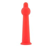 Consolador anal de silicona "Toylie", 17,5 cm, color negro, rojo y azul, con ventosa, flexible, para hombres y mujeres, juguete sexual para juegos sexuales anales y vaginales (rojo)