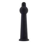 Consolador anal de silicona "Toylie", 17,5 cm, color negro, rojo y azul, con ventosa, flexible, para hombres y mujeres, juguete sexual para juegos sexuales anales y vaginales (negro)