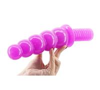 Consolador anal flexible con cuentas anales grandes, tapón anal con mango, dilatador de ano, simulación de punto G de próstata, masturbación de PVC, juguete sexual para hombres, mujeres, parejas