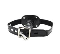Consolador con cerradura mordaza 5 cm pene mordaza mordaza fetiche boca mordaza esclavo coqueteo juguete sexual juego de rol pareja masculina y femenina(Black Schwarz)