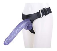Consolador con correa, consolador gigante, correa ajustable, venas reales y testículos abultados, juguetes sexuales para mujeres y hombres, juguetes sexuales para masturbación lésbica(Blue)