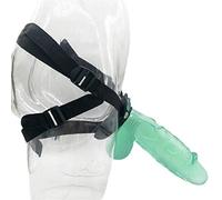 Consolador con correa, correa de nailon ajustable, extraíble, réplica de pene real, juguete sexual para mujeres y hombres, especialmente lesbianas(Grün)