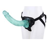 Consolador con Correa Extra Largo de 34 cm, Material de Silicona Suave, estimulador de próstata Ajustable, masturbador Anal vaginal en uno, Juguete Sexual con tapón Anal, la Primera opción para(Grün)
