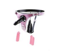 Consolador con correa para mujer con vibración, arnés ajustable con 3 consoladores de silicona, juguete sexual SM para parejas lesbianas, masturbador, estimulador de clítoris, correa de ropa interior