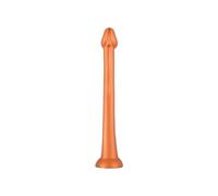 Consolador con tapón Anal de silicona líquida for estimular el ano y la Vagina, pene dilatador Anal suave, Juguetes sexuales, tapón Anal grande, falo(Golden M)