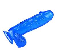 Consolador - Consolador Realista de Silicona Líquida, Consoladores de Silicona Suave de Dos Capas Réplica de Pene con Venas Reales y Testículos Regordetes, Consolador Anal, Juguete Sexual para Mujeres