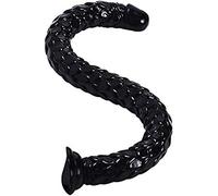 Consolador de 50 cm de longitud, consolador realista con ventosa, tapón anal, réplica de pene, consolador anal, consolador, juguete sexual para masturbadores femeninos y gays(Black Schwarz)