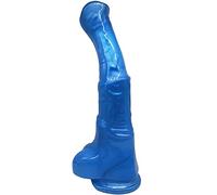 Consolador de caballo extralargo de 41 cm con ventosa fuerte, diseño realista de venas y masturbador femenino del punto G hecho de silicona anal testicular, Un consolador gigante para amantes del BDSM