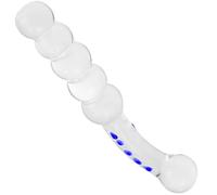 Consolador de cristal G Spot, bolas anales redondas de cristal, tapón Anal, consolador de pene de cristal de doble cabeza, Juguetes sexuales para hombres y mujeres
