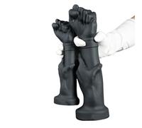 Consolador de puño de brazo negro, consolador anal, tapón anal S/L con ventosa, puño, masaje de próstata anal, estimulación, tapón anal, consolador de puño, juguete sexual para hombres y mujeres(L)
