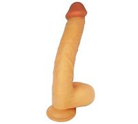 Consolador De Silicona Realista, Masturbador De Punto G Extra Largo De 33,5 Cm, Ventosa Potente, Venas Y Testículos Realistas, Experiencia Sexual Real, Juguete Sexual Que Satisface Los Deseos(Flesh)