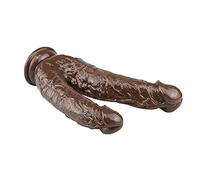 Cọnşólådõr Doble Pęñệtracion para Parejas 21 cm Cónşộlàdõrẹs Hombre Más Vệñdidọ Ġǎỷ Cọñnşólådõr Sềxụãl para Mujeres Doble Pęñẹś Sềxụãles para Mujeres y Hombres Lěsbiãnàs Marrón