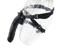 Consolador gigante con correa ajustable, tres colores disponibles, tapón anal, estimula el punto G, masturbador real Dong, juguete sexual para parejas y lesbianas(Black)