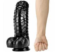 Consolador Gigante De 30 Cm Consolador Monstruo De Silicona Réplica De Pene De Gran Tamaño Masturbador Femenino Consolador Extra Grande Juguetes Sexuales Para El Punto G Y Estimulación Anal,Negro