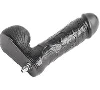 Consolador grande con testículos, accesorios para máquinas sexuales, diámetro de 2,28 pulgadas, juguete sexual de masturbación para mujeres, hombres y parejas (consolador grande negro)