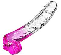 Consolador grande realista con ventosa transparente de 23cm: el juguete sexual perfecto para adultos grandes para la estimulación del punto G, el juego anal y la diversión en pareja