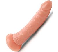 Consolador grande realista de 21 cm de jalea beige para pene consolador de gelatina con ventosa fuerte juguetes anales para mujeres hombres juguetes sexuales para mujeres D26