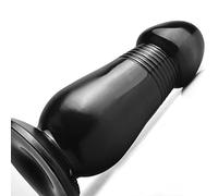 consolador grueso y enorme tapón anal, FAAK juguete sexual para el disfrute del estiramiento, Consolador anal insertable de 6,9'', Consolador no fálico con fuerte ventosa (Negro)