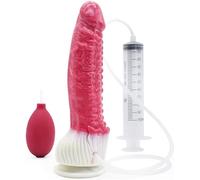 Consolador realista con función squirting - Consolador animal para masturbación - Consolador monstruo alienígena con función de pulverización de agua - Juguete sexual para adultos(A)