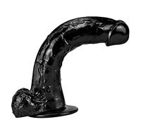 Consolador realista con ventosa fuerte, consoladores de silicona suaves de dos capas de 25 cm con testículos 3D y venas reales (4,8 cm de diámetro), juguete sexual réplica de pene real para mujeres(Sc