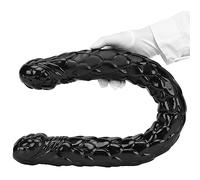 Consolador Realista De Doble Extremo, Consolador Anal De Masturbación, Tapón Anal Escamoso, Estimulador Anal Vaginal del Punto G para Mujeres Y Hombres(S)