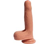 Consolador realmente enorme con ventosa, consolador elástico de silicona realista, real, pene, 18 cm * 4 cm