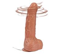 Consolador Vibrador, Vibración Masajeador Dildo Impermeable de 6 Frecuencias Vibrante con Rotación de 360 °Vibradores Consoladores, 17.8 cm Pene Realista a Prueba de Agua Para Mujeres con Ventosa