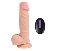 Consolador Vibrador, Vibración Masajeador Impermeable de 20 Frecuencias Vibrante °Vibradores Consoladores Penis,21 cm Pene Dildo Realista a Prue