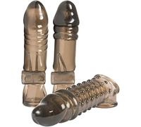-Cọnşólådõręș Pḕñę Set de 3 Fundas para el Pene de Lujo Incluyendo Mini Vibrador, 3 Fundas Flexibles Y Blandas de Tpe para el Alargamiento Del Pene Y el Fortalecimiento de la Erección, Sextoys p