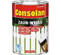 Consolan Valla blanca brillante para jardín, 2,5 l, color blanco
