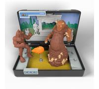 Figura de colección Altered Beast - Consola Heroes - Réplica Cartucho Plegable Sega Mega Drive, Diorama de Juego Retro con Figuras de Hombre Lobo y Boss Aggar, Decoración Cementerio