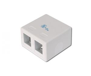 Consolidation-Point Box for 2x Keystone Jacks pure white, 2-port