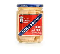 Consorcio - Bonito del Norte en Aceite de Oliva | 12 Tarros de 400 gr, Total de 4800 gr | Bonito de Santoña con Aceite de Oliva y Sal en Tarro | 100% Natural