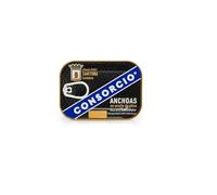 Consorcio - Filetes de Anchoa en Aceite de Oliva | 1 Lata | Anchoas de Santoña con Aceite de Oliva y Sal en Lata | 100% Natural (74g-50g)