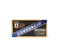 Consorcio - Filetes De Anchoa En Aceite De Oliva Gourmet | 20 Latas de 45 gr | Anchoas de Santoña con Aceite de Oliva y Sal en Lata | 100% Natural