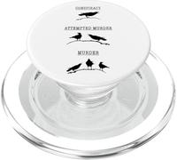 Conspiración Intento de Asesinato - Murder Crow Juego de Palabras Broma PopSockets PopGrip para MagSafe