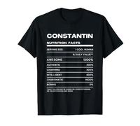 Constantin Datos de Nutrición Nombre Gracioso Camiseta gráfica económica