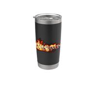 Constantine Logo in Flames Vaso térmico de acero inoxidable de doble pared