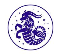 Constelación astrología celestial misterioso espacio imagen futuro zodíaco Ofiuco Calcomanías de pared de PVC 67.2x67.2cm Incluye kit de película de transferencia Azul oscuro