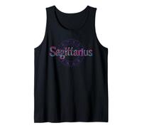 Constelación del Signo del Zodiaco Sagitario Astrología Floral Camiseta sin Mangas